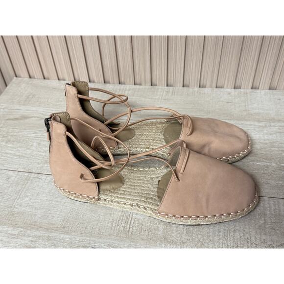 Eileen Fisher Lee Ballet Espadrille Suede Flat Sandals Sz 8 Womens Shoes - Picture 7 of 13